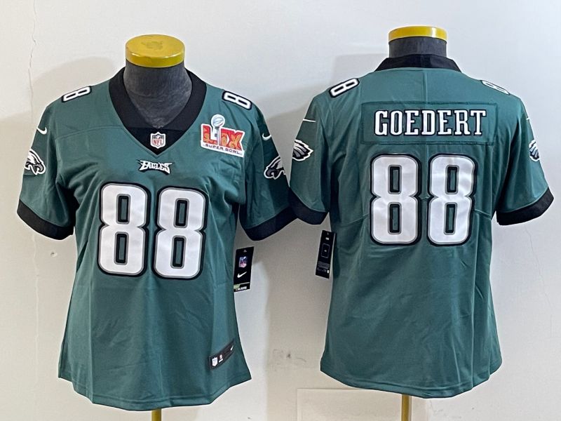 Youth Philadelphia Eagles 88 Goedert Green 2025 Nike Vapor Limited NFL Jersey style 2